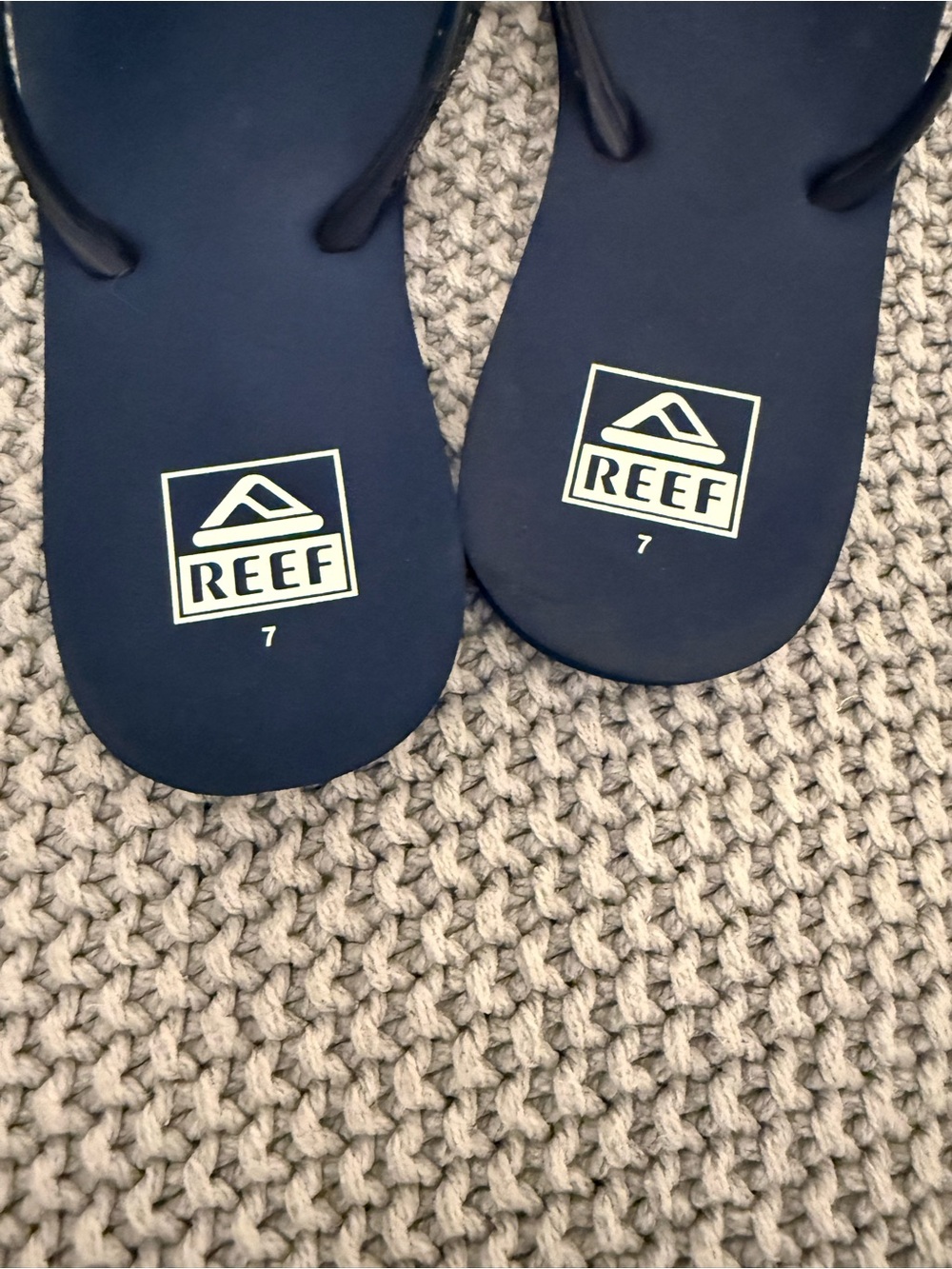 Reef Women's Navy Flip Sandals with Silver Glitter Straps - Picture 3 of 5